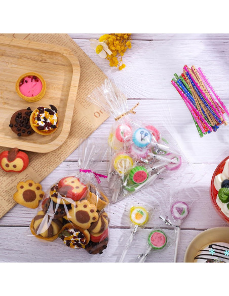 Bolsas de Regalo Claras Woric 150PCS 12.7x17.8cm con Lazos