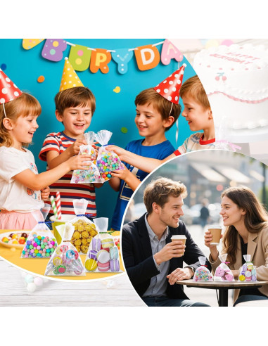 Bolsas de Regalo Claras Woric 150PCS 12.7x17.8cm con Lazos