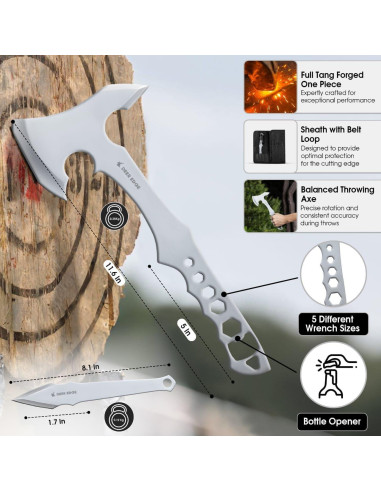 Juego de Hachas de Lanzamiento Deer Edge 29.2 cm Acero Inoxidable