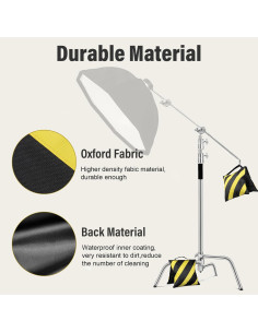 8 Bolsas de Arena Evekea para Estudio Fotográfico Amarillo 2