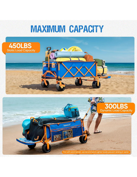 Carro de Playa Plegable Old Bahama Bay 140 cm - 181 kg