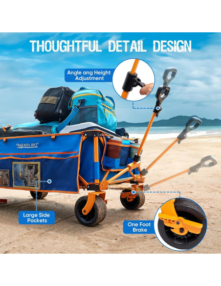 Carro de Playa Plegable Old Bahama Bay 140 cm - 181 kg