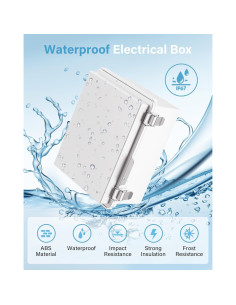 Caja de Conexiones Impermeable GEVEELIFE 22.1x17x10.9cm IP67 2