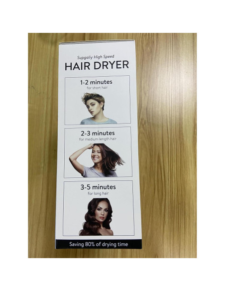 Secador de Pelo SUPGALIY Mini 1500W Iónico Portátil Rosa