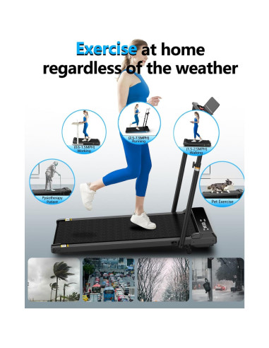 Caminadora Plegable Ueadcm EC7B-XJ-VC-2 2.5 HP con Control Remoto