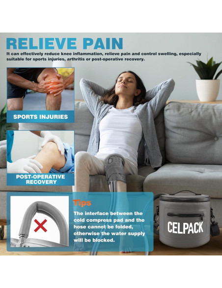 Máquina de Terapia de Hielo Celpack, Portátil, 2m Manguera