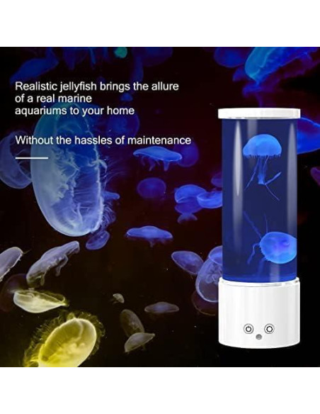 Lámpara de Medusa FBSPORT 33cm, Acuario Nocturno LED 17 Colores