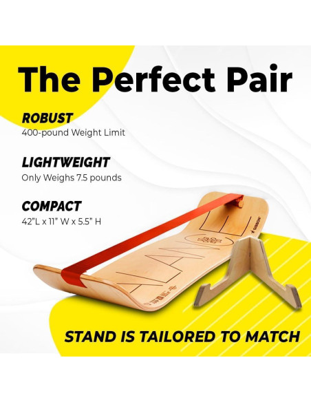 Tabla de Equilibrio GIBBON SlackBoard con Soporte - 106.68x27.94cm