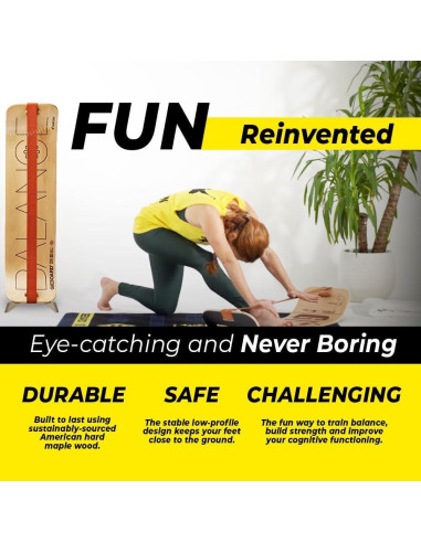 Tabla de Equilibrio GIBBON SlackBoard con Soporte - 106.68x27.94cm