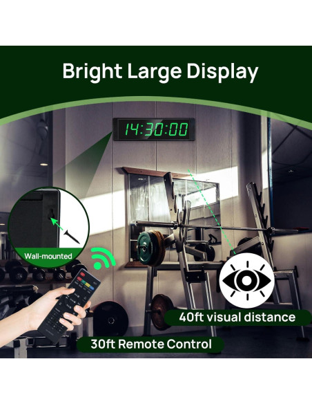 Reloj Digital de Gimnasio YZ con Control Remoto y Temporizador