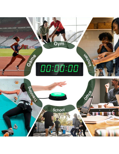 Reloj Digital de Gimnasio YZ con Control Remoto y Temporizador