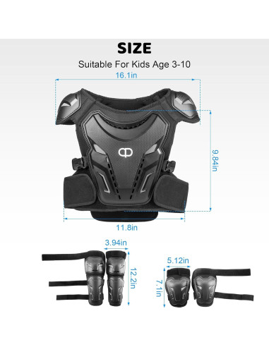 Equipo de Protección Motocicleta DA Y03-01 para Niños Unisex