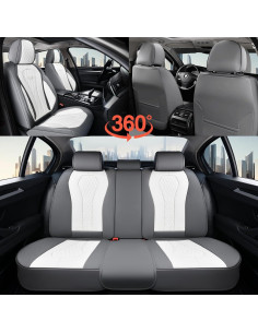 Cubiertas de Asientos Coverado SCU018 Juego Completo Blanco 2