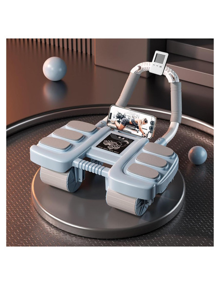 Rueda Abdominal POYIPI 2025 con Soporte para Codos - 4 Ruedas