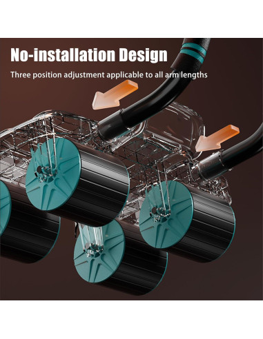 Rueda Abdominal POYIPI 2025 con Soporte para Codos - 4 Ruedas