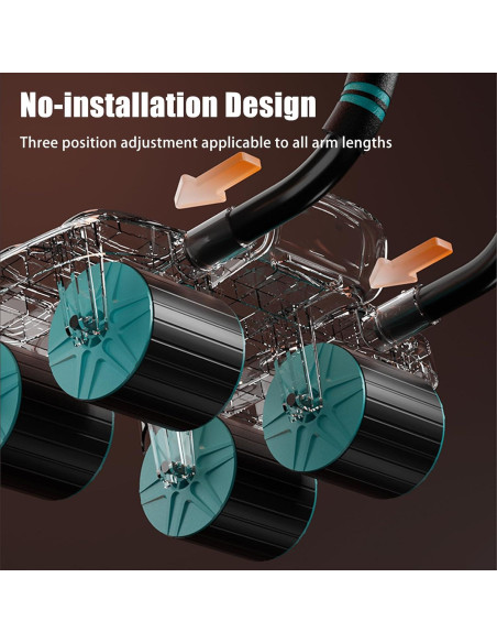Rueda Abdominal POYIPI 2025 con Soporte para Codos - 4 Ruedas