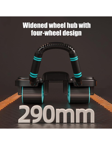 Rueda Abdominal POYIPI 2025 con Soporte para Codos - 4 Ruedas