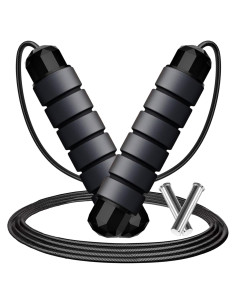 Cuerda de Salto con Peso Ajustable Goonidy 2.74m para Fitness