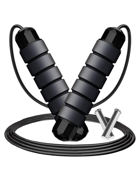 Cuerda de Salto con Peso Ajustable Goonidy 2.74m para Fitness