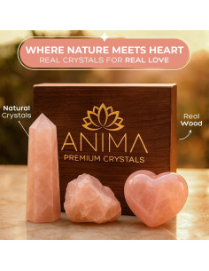 Conjunto de Cristales de Cuarzo Rosa Anima - Amor y Sanación 2