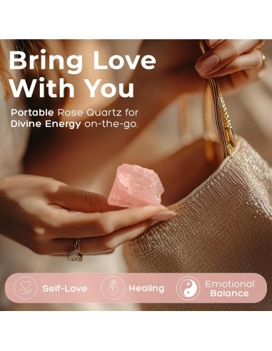 Conjunto de Cristales de Cuarzo Rosa Anima - Amor y Sanación