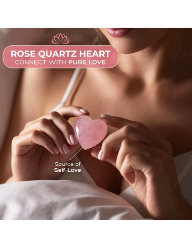 Conjunto de Cristales de Cuarzo Rosa Anima - Amor y Sanación