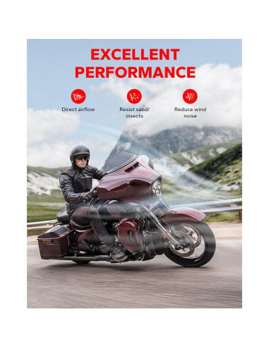 Parabrisas de Onda Ahumada Amazicha 7" para Harley 2014-2023