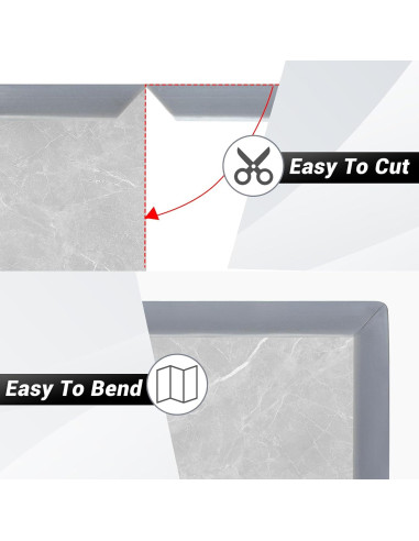 Bisel de esquina autoadhesivo Protalwell L gris 3m