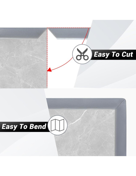 Bisel de esquina autoadhesivo Protalwell L gris 3m