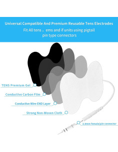 PADS de Reemplazo TENS Melede - 10 Electrodos Extra Grandes 2