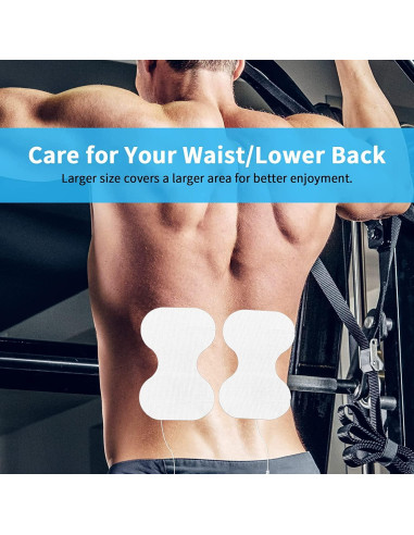 PADS de Reemplazo TENS Melede - 10 Electrodos Extra Grandes