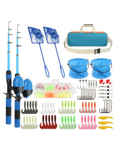 Combo de caña y carrete de pesca Mouhike 1.5m/1.8m para niños