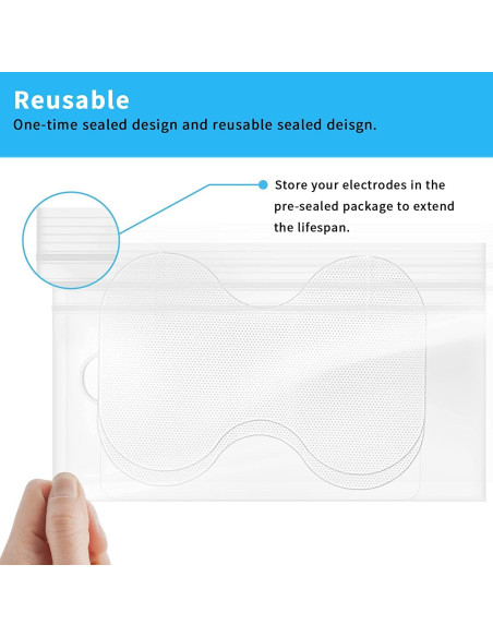 PADS de Reemplazo TENS Melede - 10 Electrodos Extra Grandes