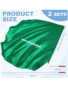 Jetec Banderas de Alabanza para Danza 140 cm Verde - 2 Set 2