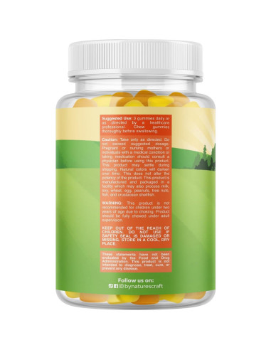 Gomitas DHA Omega 3 Natures Craft 90 Unidades Sin Pescado