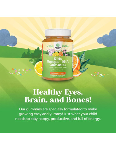 Gomitas DHA Omega 3 Natures Craft 90 Unidades Sin Pescado