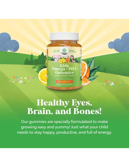 Gomitas DHA Omega 3 Natures Craft 90 Unidades Sin Pescado