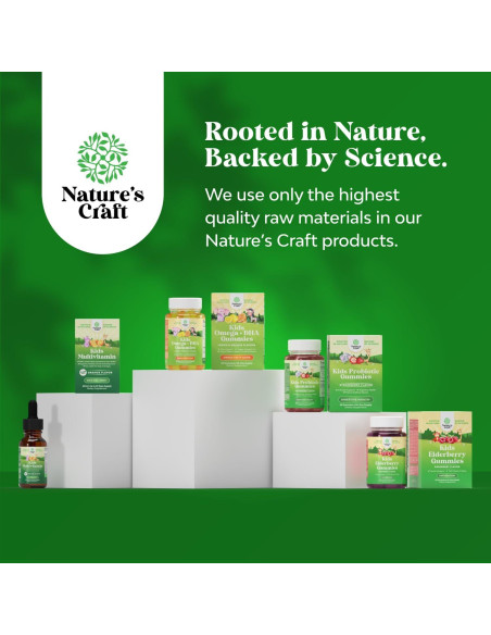 Gomitas DHA Omega 3 Natures Craft 90 Unidades Sin Pescado