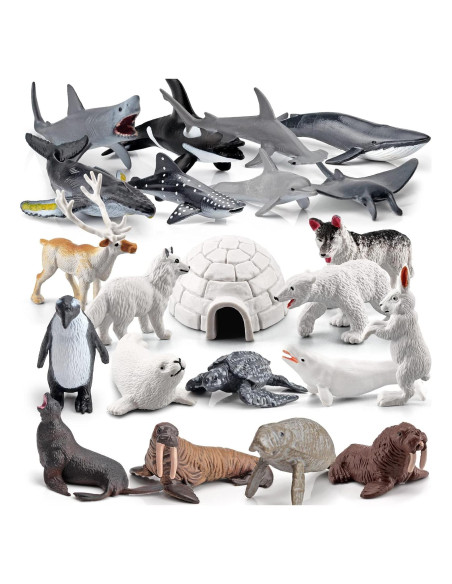 Conjunto de Juguetes Animales Árticos LC JoyCre 22PCS
