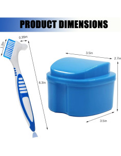 Kit de Limpieza de Dentaduras Olixuzyh 4 Piezas con Cepillos 2