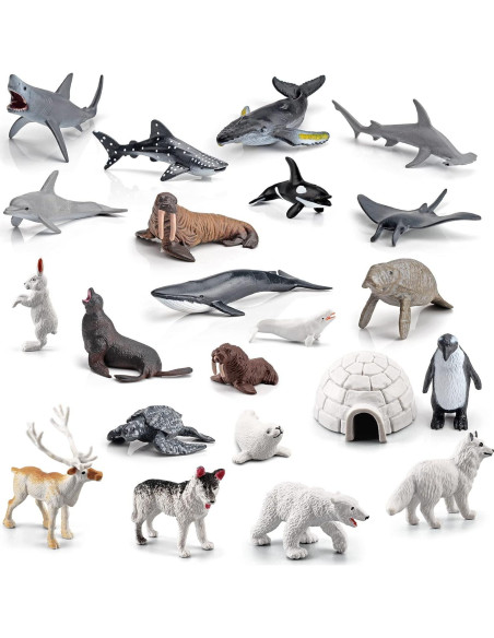 Conjunto de Juguetes Animales Árticos LC JoyCre 22PCS
