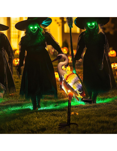 Estatua de Grulla Solar HONGLAND para Jardín 61 cm Multicolor