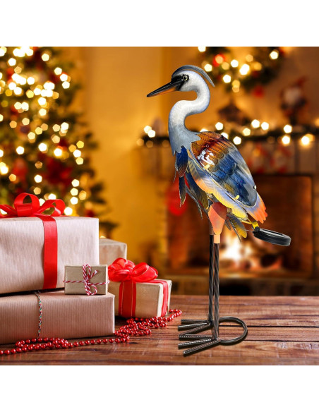 Estatua de Grulla Solar HONGLAND para Jardín 61 cm Multicolor