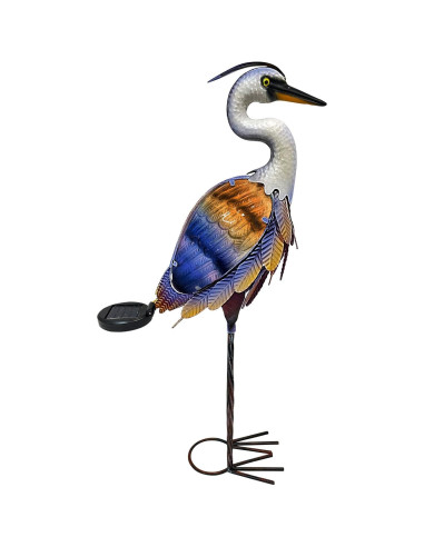 Estatua de Grulla Solar HONGLAND para Jardín 61 cm Multicolor