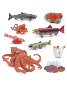 Conjunto Ciclo de Vida del Pez LC JoyCre 8 Figuras Realistas