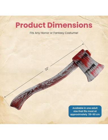 Hacha Falsa Ensangrentada Nicky Bigs 60.96 cm Accesorio Halloween