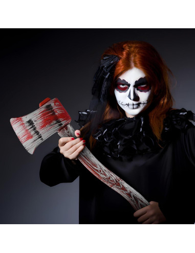 Hacha Falsa Ensangrentada Nicky Bigs 60.96 cm Accesorio Halloween