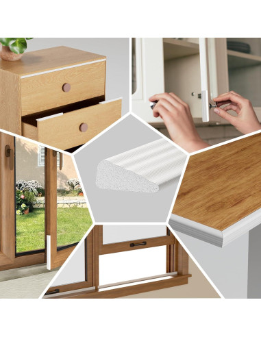 Burlete de Ventana GCJUYA 196 cm Blanco Aislamiento Eficaz