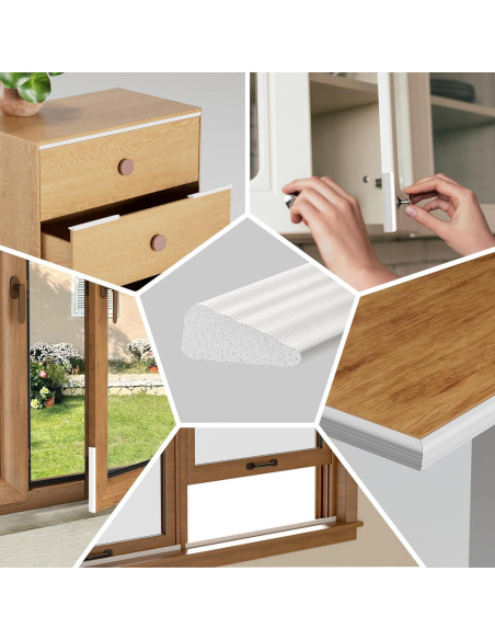 Burlete de Ventana GCJUYA 196 cm Blanco Aislamiento Eficaz