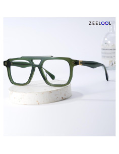 Gafas Aviador Retro Zeelool Hombres Acetato Lentes Luz Azul 2